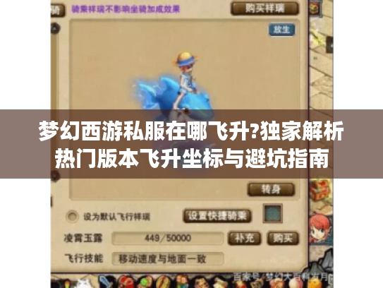 梦幻西游私服在哪飞升?独家解析热门版本飞升坐标与避坑指南