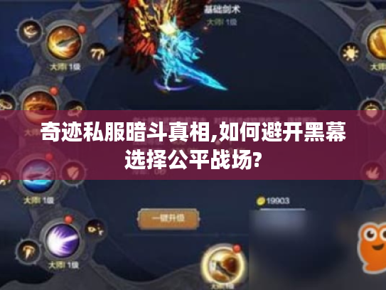 奇迹私服暗斗真相,如何避开黑幕选择公平战场?