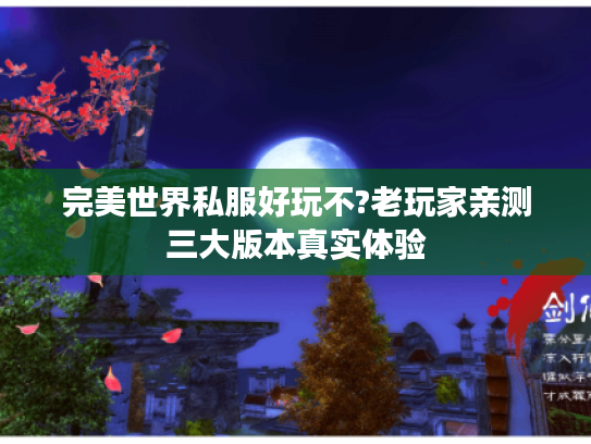 完美世界私服好玩不?老玩家亲测三大版本真实体验