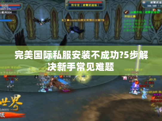 完美国际私服安装不成功?5步解决新手常见难题