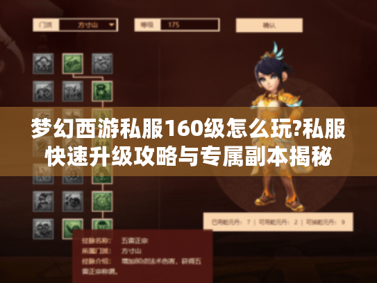 梦幻西游私服160级怎么玩?私服快速升级攻略与专属副本揭秘