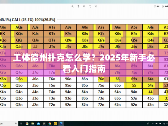 工体德州扑克怎么学？2025年新手必看入门指南