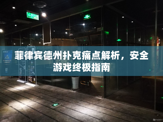 菲律宾德州扑克痛点解析，安全游戏终极指南