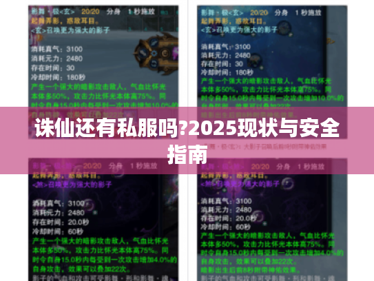 诛仙还有私服吗?2025现状与安全指南