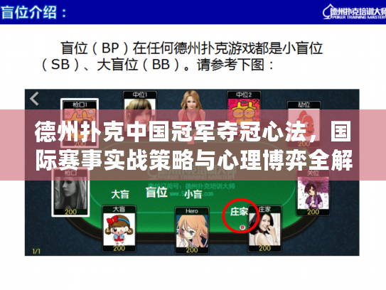德州扑克中国冠军夺冠心法，国际赛事实战策略与心理博弈全解析
