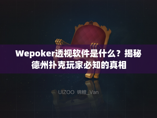 Wepoker透视软件是什么？揭秘德州扑克玩家必知的真相