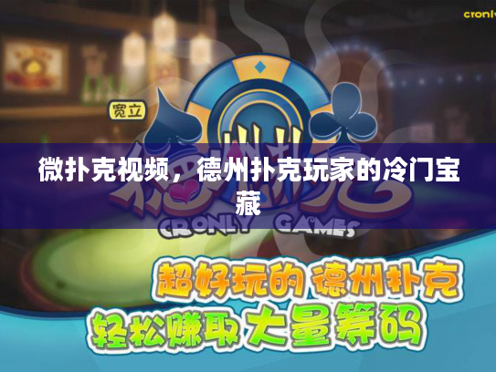 微扑克视频，德州扑克玩家的冷门宝藏