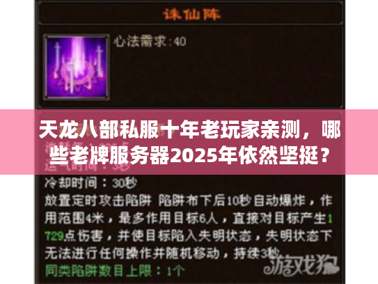 天龙八部私服十年老玩家亲测，哪些老牌服务器2025年依然坚挺？