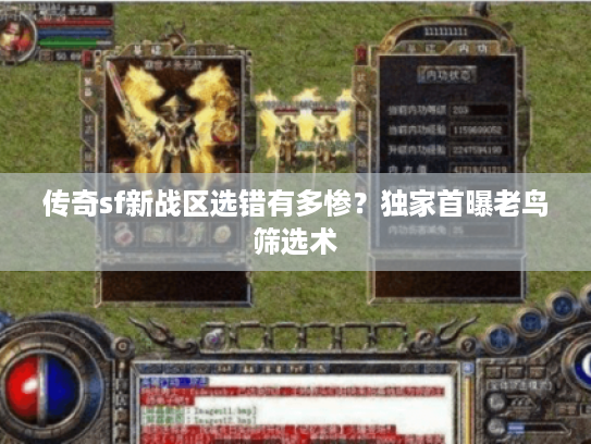 传奇sf新战区选错有多惨？独家首曝老鸟筛选术