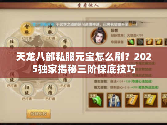 天龙八部私服元宝怎么刷？2025独家揭秘三阶保底技巧