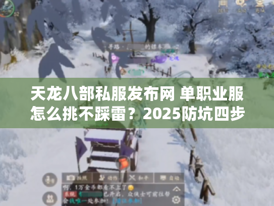 天龙八部私服发布网 单职业服怎么挑不踩雷？2025防坑四步实测法