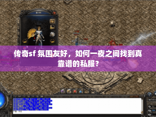 传奇sf 氛围友好，如何一夜之间找到真靠谱的私服？