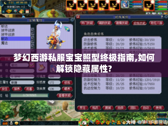 梦幻西游私服宝宝照型终极指南,如何解锁隐藏属性?