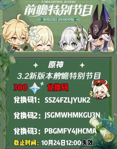 原神4.6前瞻直播兑换码攻略：独家汇总，快速获取！