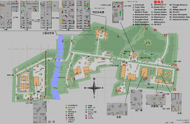 塔科夫出生点分布图解密，全面解析各图详细位置